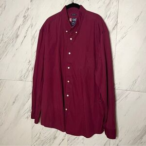 Chaps Easy Care Long Sleeve Cotton Button Down Shirt SZ XXL